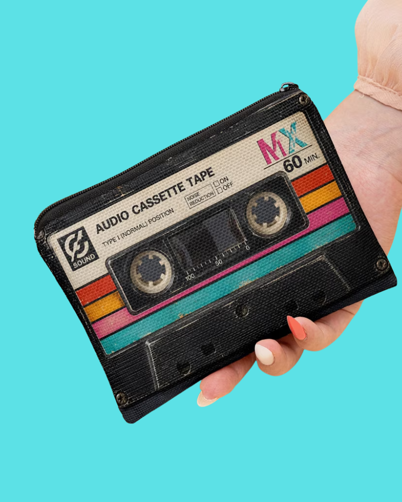 Cassette Tape Zipper Pouch
