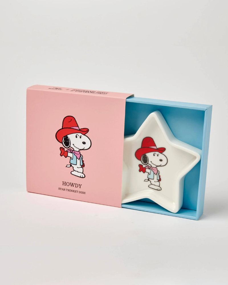 Howdy Cowboy Peanuts Star Shaped Trinket Dish