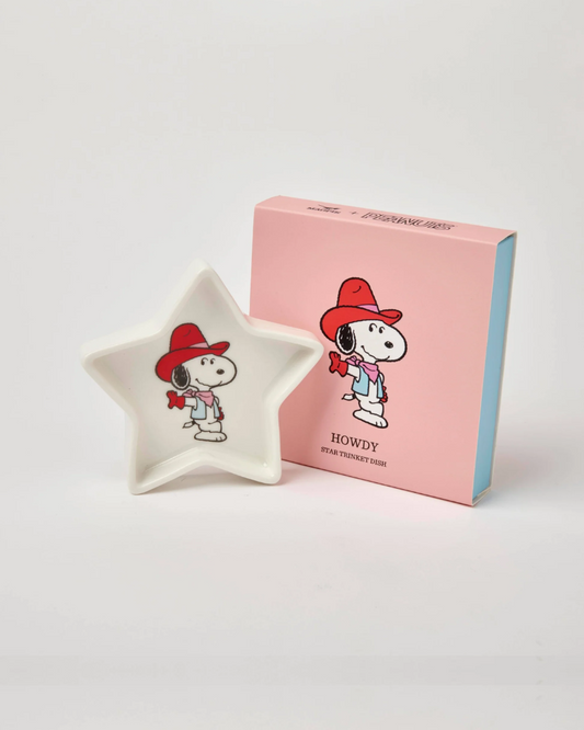 Howdy Cowboy Peanuts Star Shaped Trinket Dish