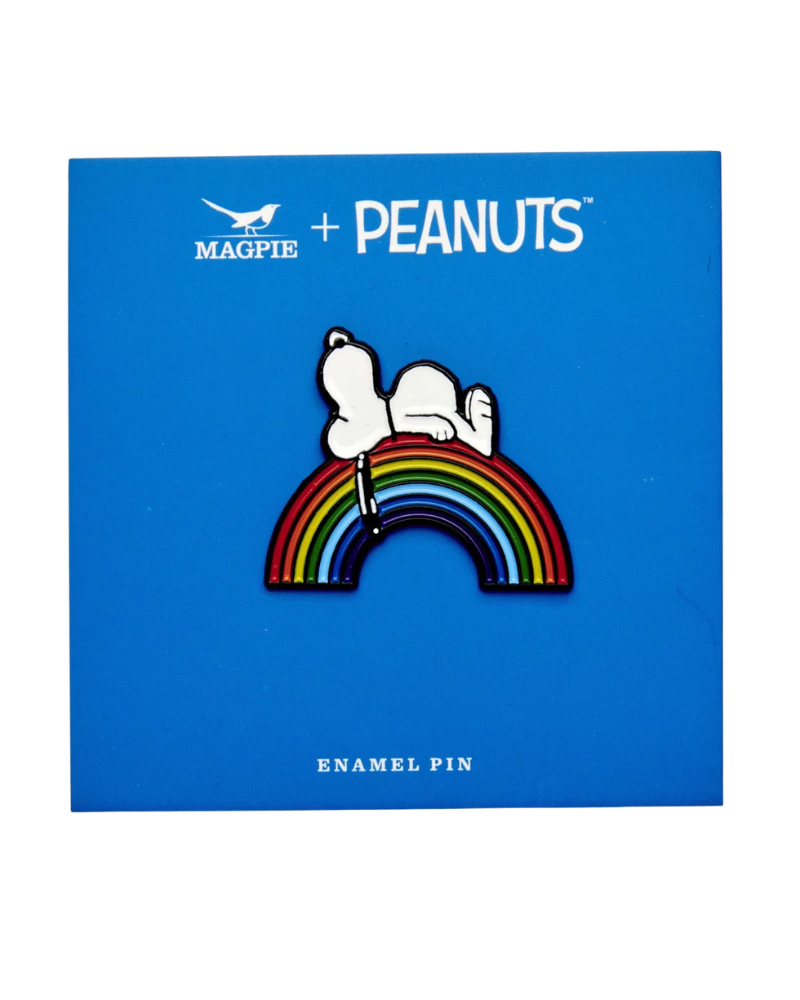 Peanuts Snoopy Good Vibes Rainbow Enamel Pin Badge