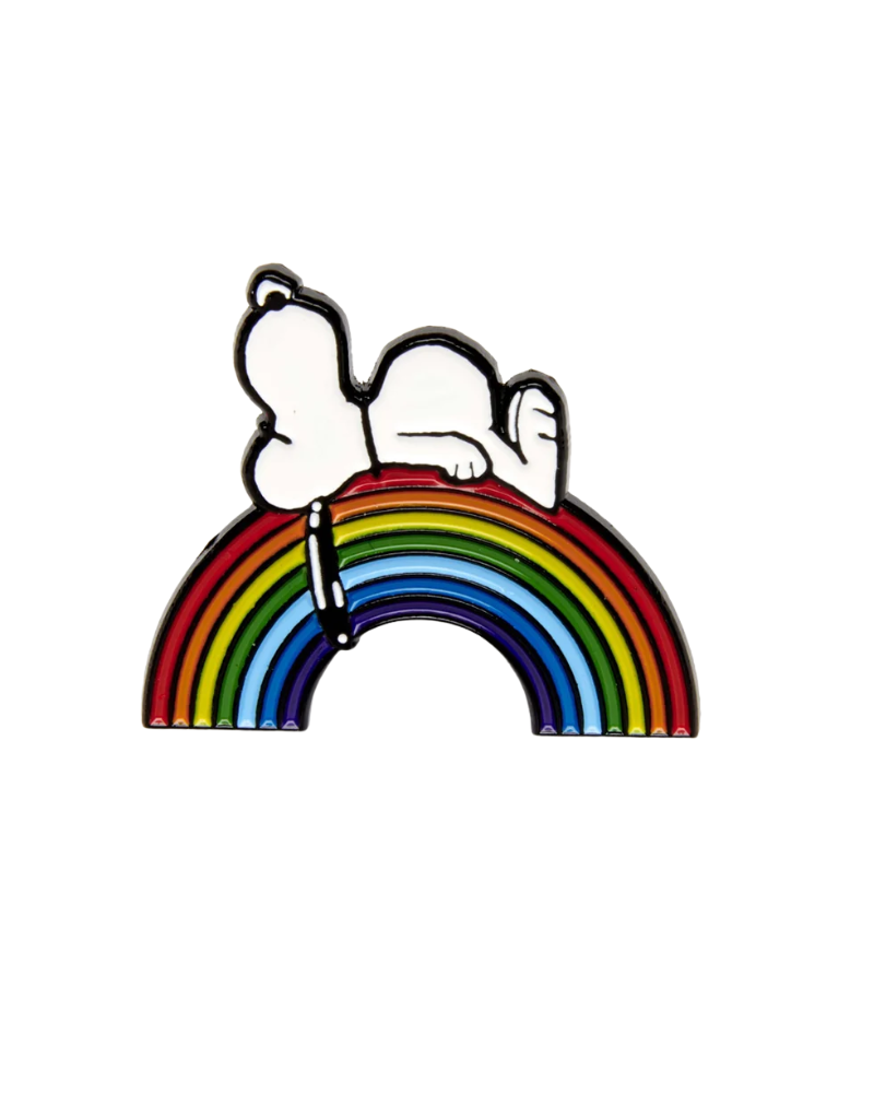 Peanuts Snoopy Good Vibes Rainbow Enamel Pin Badge