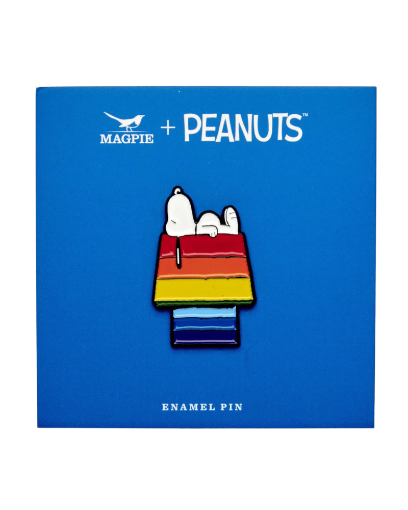 Peanuts Good Vibes Rainbow House Enamel Pin Badge