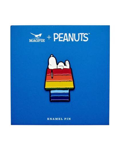Peanuts Good Vibes Rainbow House Enamel Pin Badge