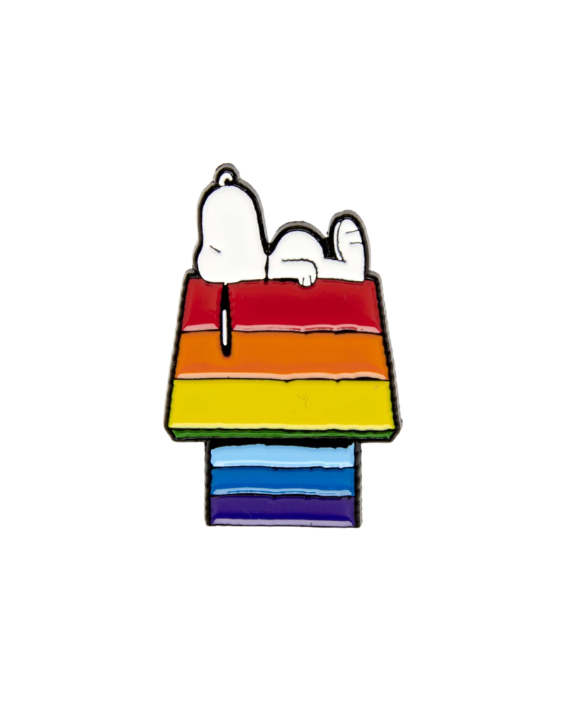 Peanuts Good Vibes Rainbow House Enamel Pin Badge