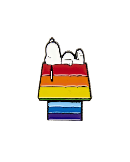 Peanuts Good Vibes Rainbow House Enamel Pin Badge