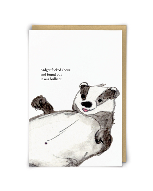 Brilliant Badger Greeting Card