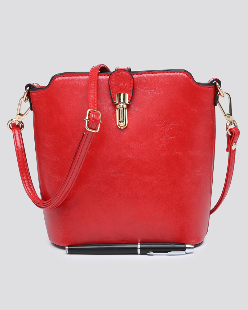 Large Osprey Style Vegan Leather Crossbody Bag