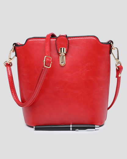 Large Osprey Style Vegan Leather Crossbody Bag