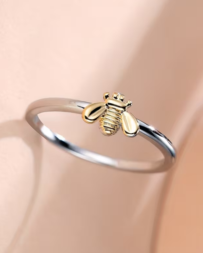 Tiny Bee Silver Plated Ring