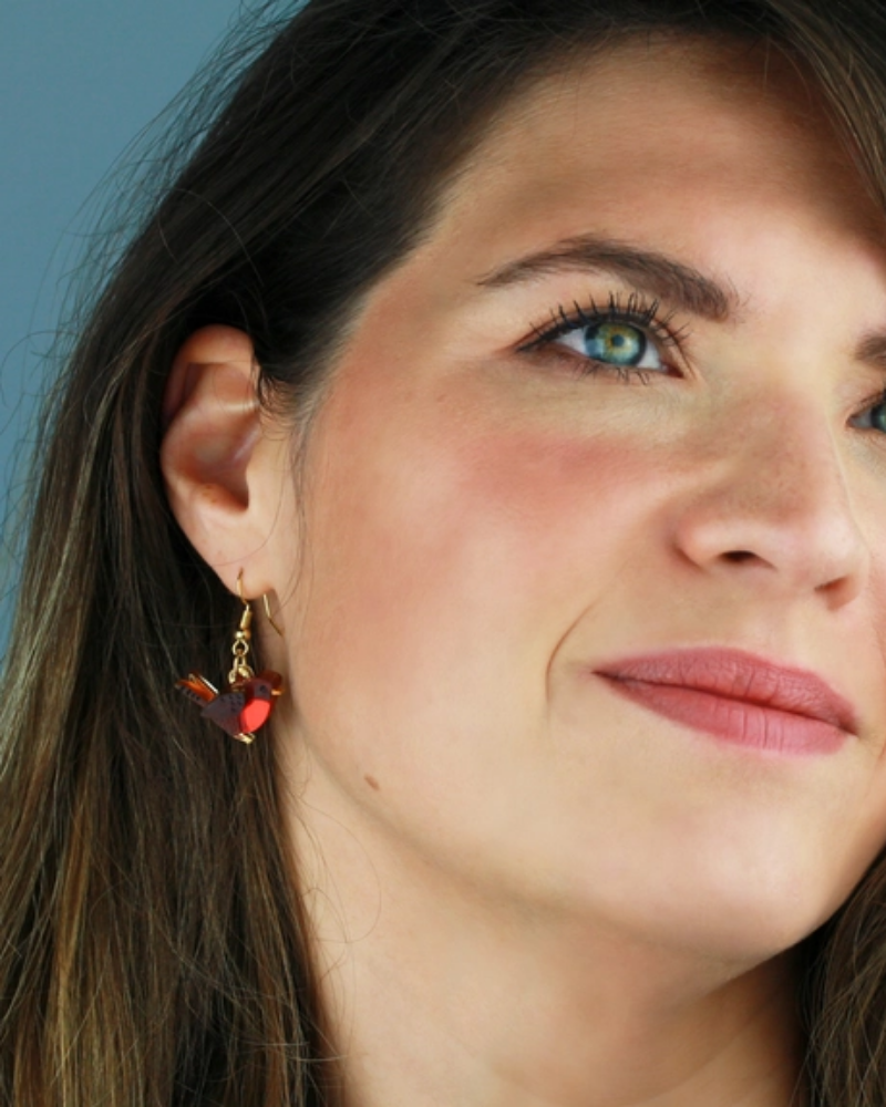 Robin Bird Drop Earrings