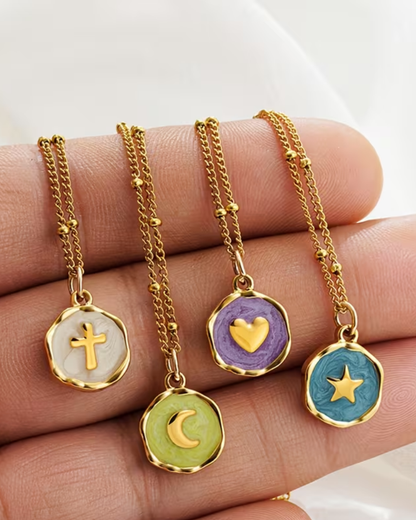 Enamel Charm Necklaces Assorted