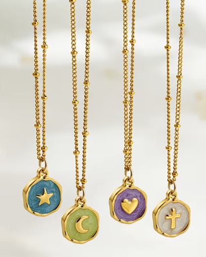Enamel Charm Necklaces Assorted