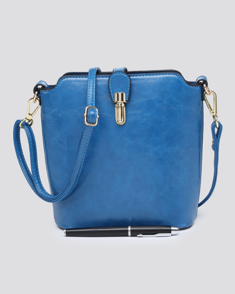 Large Osprey Style Vegan Leather Crossbody Bag