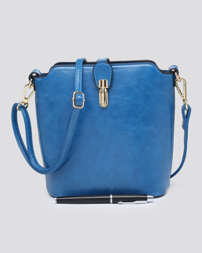 Large Osprey Style Vegan Leather Crossbody Bag