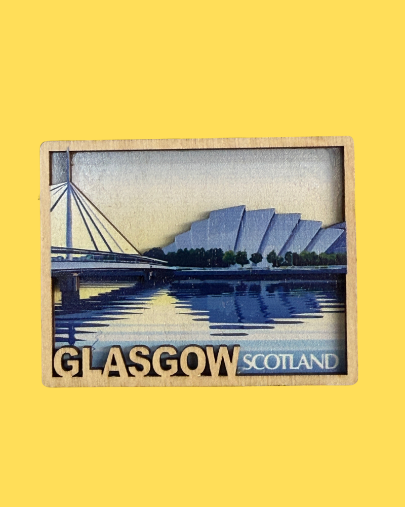 Glasgow Clyde Side 3D Wooden Magnet