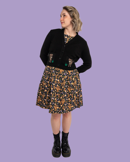 Highland Cow Cropped Cardigan