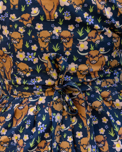 Highland Cow Fit And Flare Dress