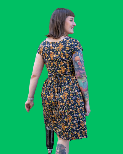 Highland Cow Fit And Flare Dress