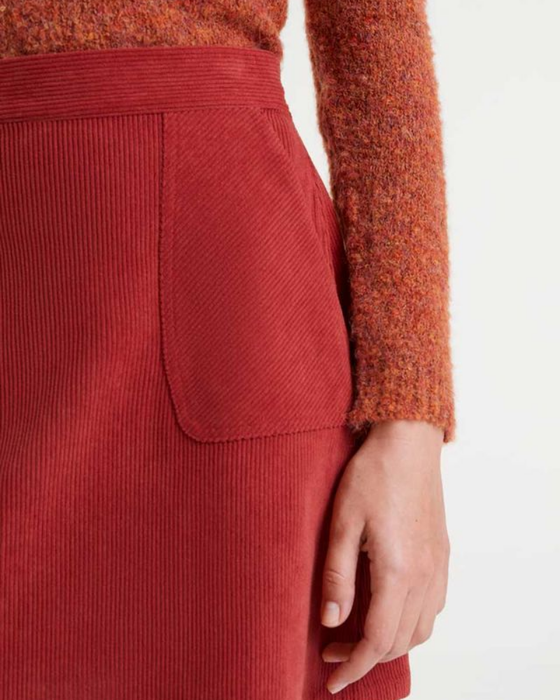Rusty Brown Baby Cord Mini Skirt Compania Fantastica