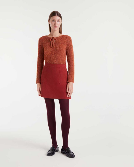 Rusty Brown Baby Cord Mini Skirt Compania Fantastica