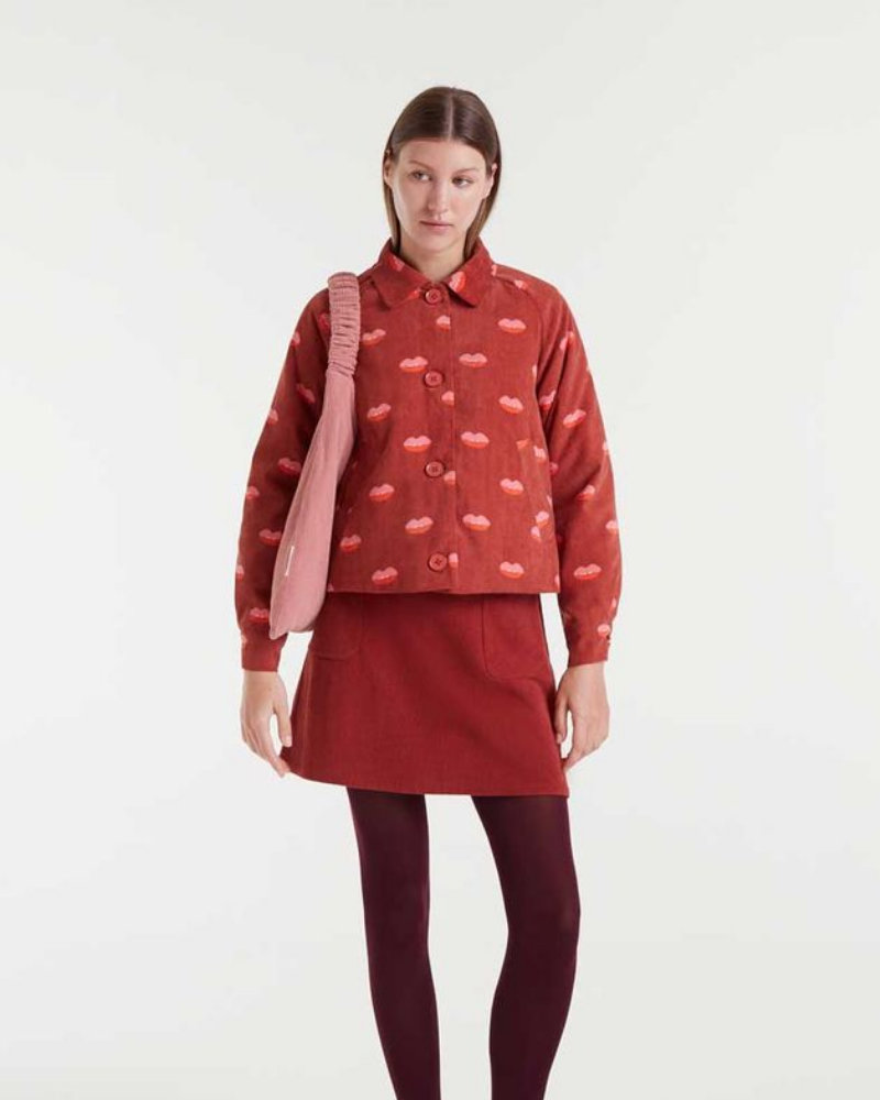 Rusty Brown Baby Cord Mini Skirt Compania Fantastica