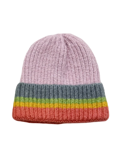 Rainbow Stripe Unisex Beanie Hat