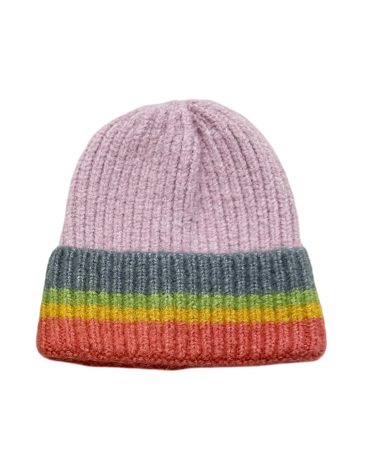Rainbow Stripe Unisex Beanie Hat