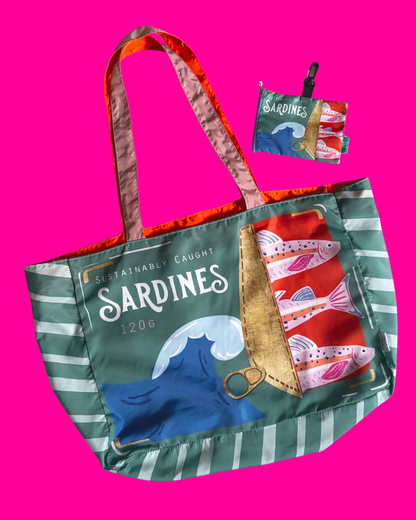Tide Sardines Eco Shopper Tote Bag