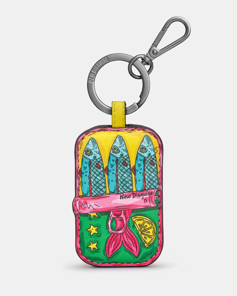 Sardine Tin Vegan Leather Key Chain By Scribble Street