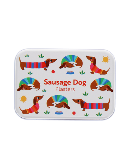 Children's Sausage Dog Plasters in a Tin