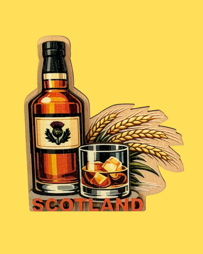 Scottish Whisky 3D Wooden Magnet