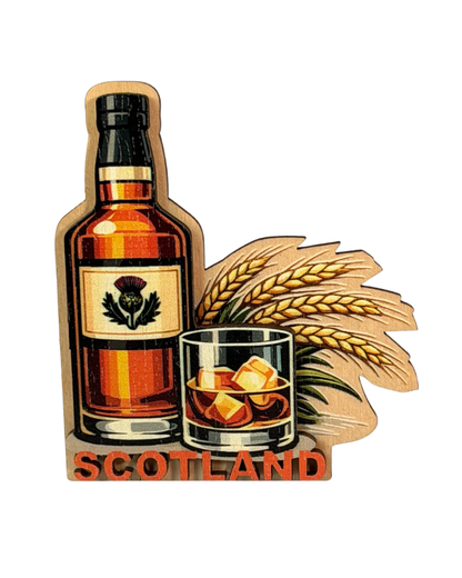 Scottish Whisky 3D Wooden Magnet