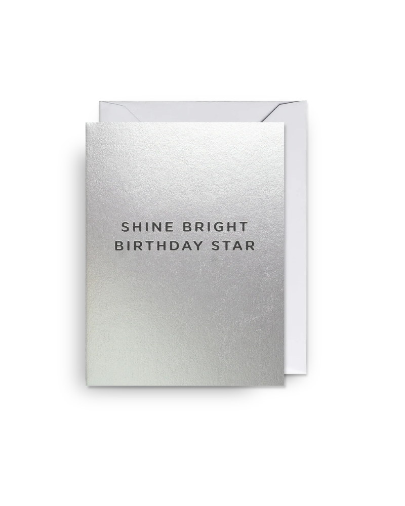 Shine Bright Birthday Star Mini Greeting Card