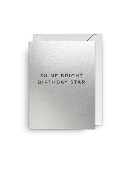Shine Bright Birthday Star Mini Greeting Card