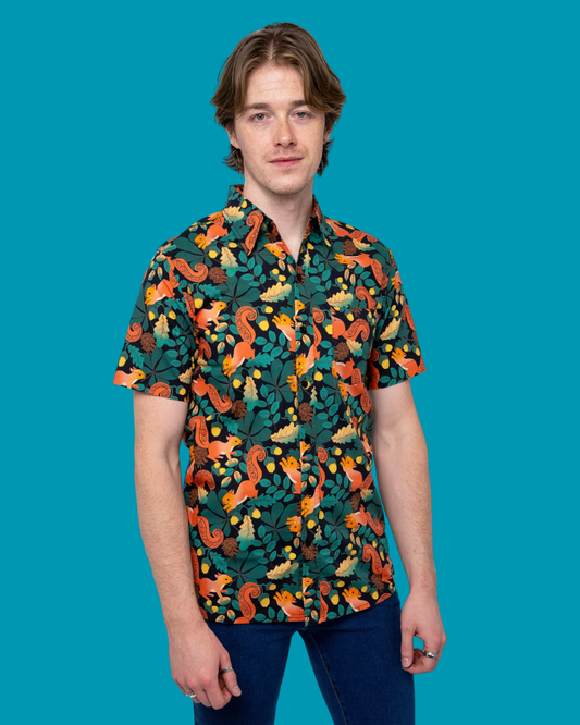 Squirrel Acorn Adventure Short Sleeve Shirt