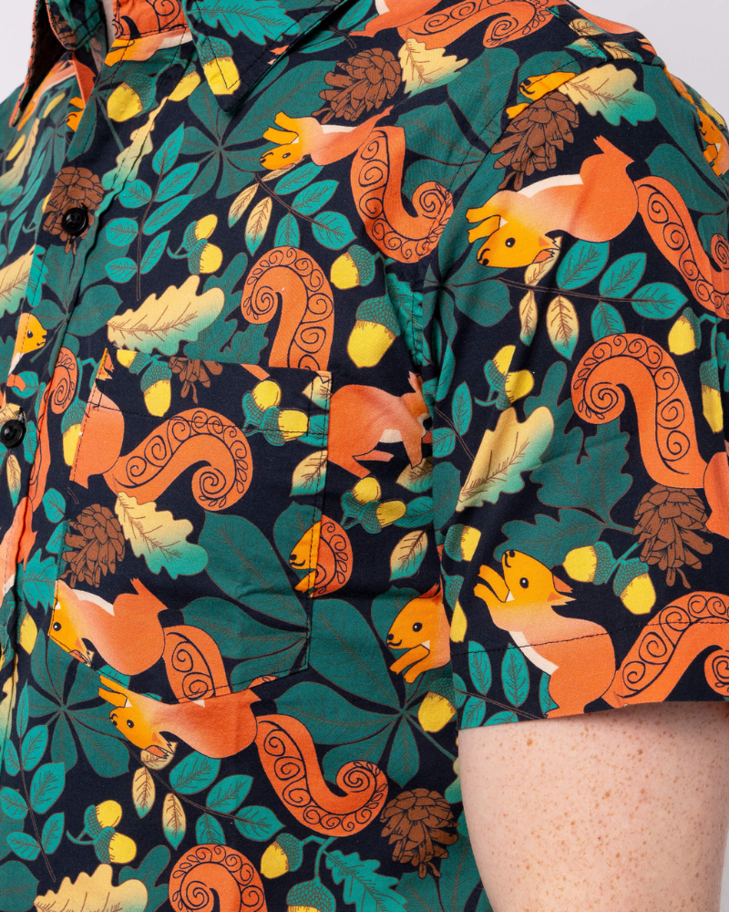 Squirrel Acorn Adventure Short Sleeve Shirt
