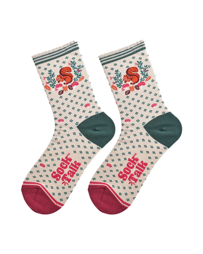 Squirrel Wreath Unisex Bamboo Socks