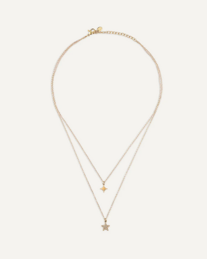 Astra Star Layered Gold Necklace