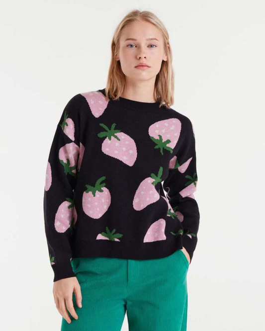 Strawberry Jacquard Jumper Compania Fantastica