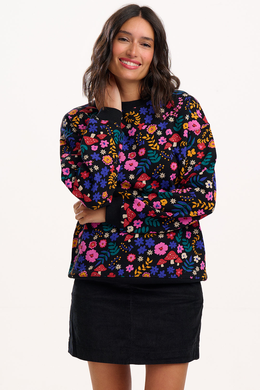 Noah Sweatshirt In Mushroom Floral