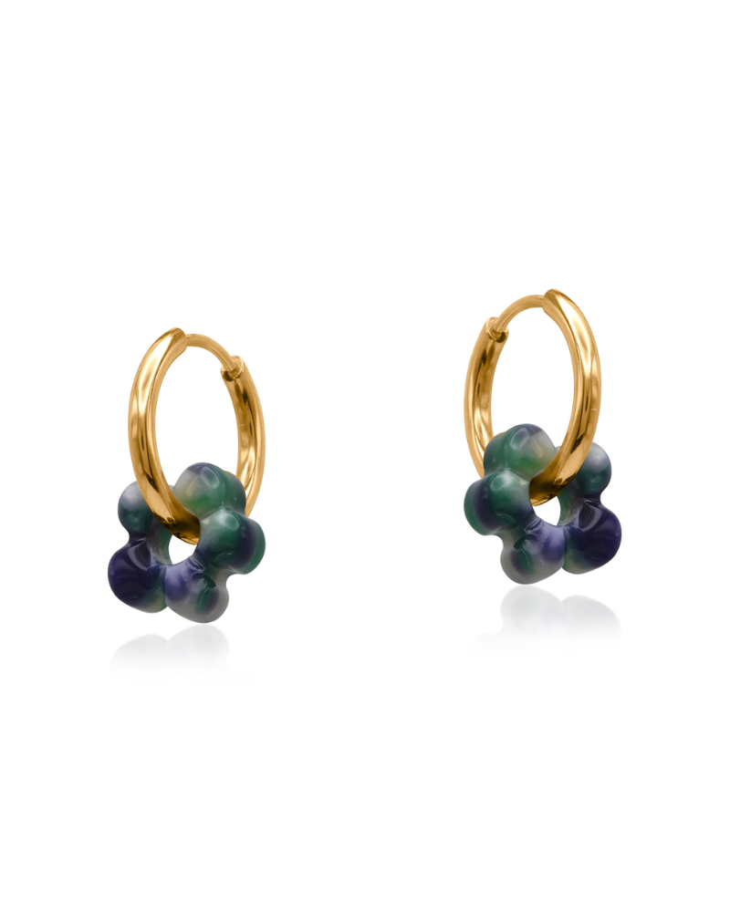 Sybilla Petite Resin Huggies Earrings