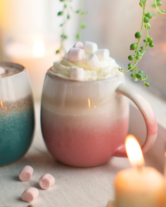Dip Glazed Ombre Pink Mug
