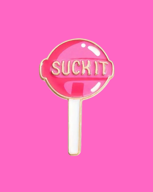 Suck It Lollipop Enamel Pin Badge