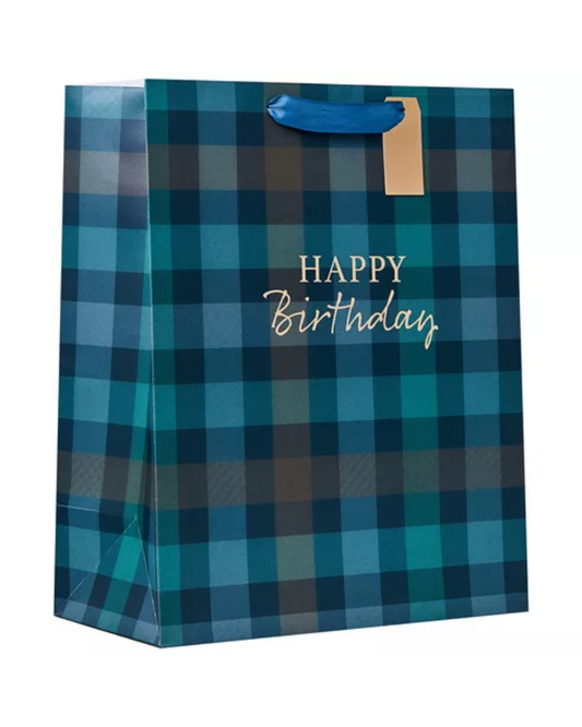 Tartan Birthday Gift Bag