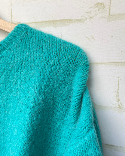 Mohair Cropped Sleeve Cardigan All Colours