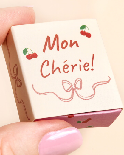 Cherry Tiny Ceramic Token In Matchbox
