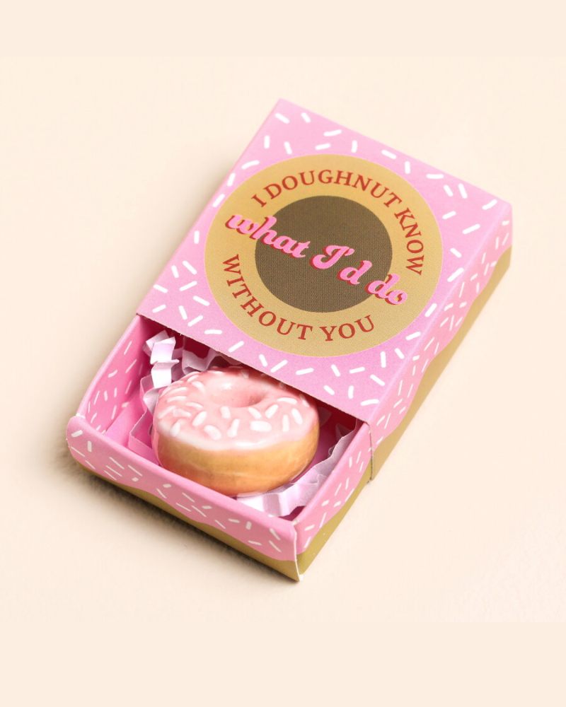 Doughnut Ceramic Token In Matchbox