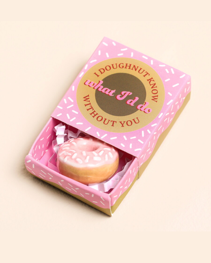 Doughnut Ceramic Token In Matchbox