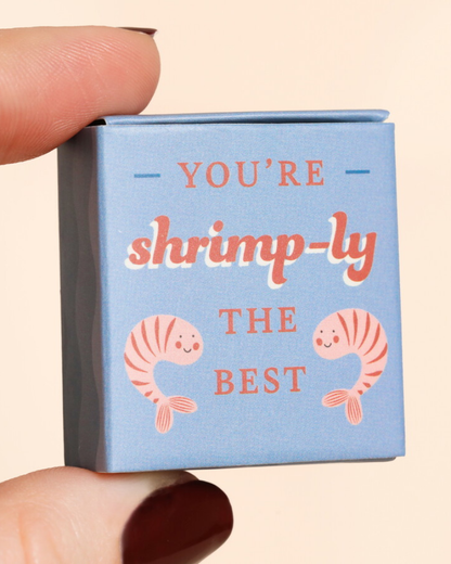 Shrimp Ceramic Token In Matchbox