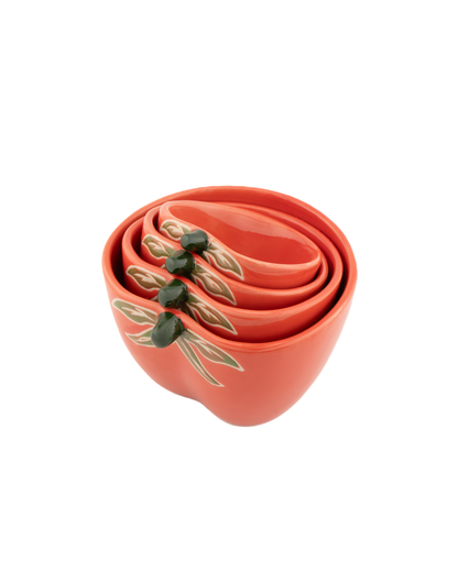Tomato Shaped Measuring Bowls Set of 4